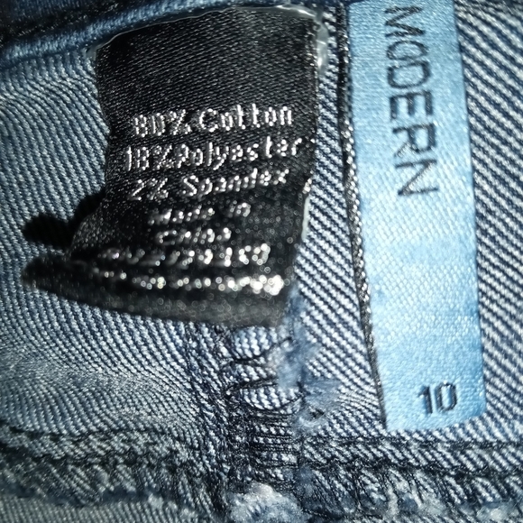 APT 9 SKINNY LEG BLUE BOYFRIEND JEANS SIZE 10 - Picture 6 of 7